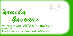 monika gaspari business card